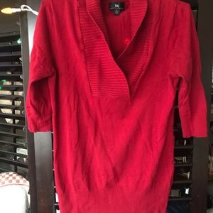 IZ Byer California knit v-neck collar 3/4 sleeves sweater